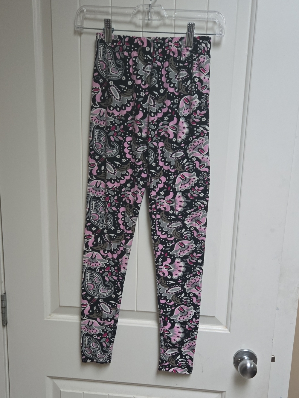 Just Cozy Girls Women Pink Paisley Print Leggings XS/S